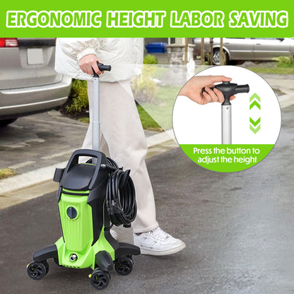 Birtechway Electric Pressure Washer 4000 PSI with Telescopic Handle Green